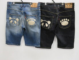 PANDIESTA JAPAN　熊猫謹製デニムショートパンツ　パンダ刺繍 パンディエスタ
