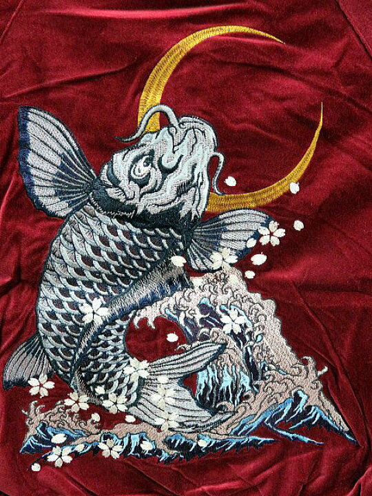 楽天市場】華鳥風月 朧 別珍スカジャン 鯉刺繍 : takafuku 1915 楽天市場店