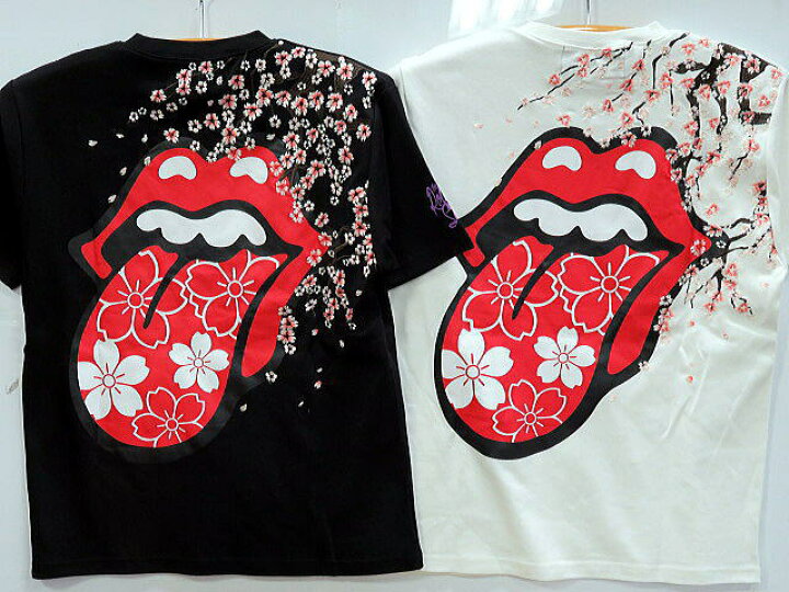 楽天市場】THE ROLLING STONES × JACKROSE 桜刺繍 半袖Tシャツ 