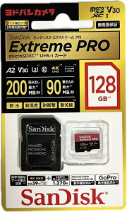 TfBXN SANDISK Extreme PRO microSDXCJ[h 128GB Class10 UHS-I U3 V30 A2 őǍ200MB/s ő发90MB/s hoVJ胂f SDSQXCD-128G-JO3CD Vi  [֔
