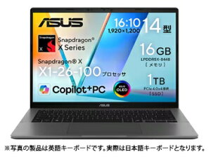 ASUS �G�C�X�[�X �m�[�g�p�\�R�� S3407QA-PU161GR 14�^ / Snapdragon X / 16GB / SSD 1TB / Windows 11 Home �V�i ��������