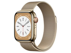 Apple(アップル) スマートウォッチ Apple Watch Series 8 GPS+Cellularモデル 41mm MNJF3J/A [ゴールドステンレススチールケース/ゴールドミラネーゼループ]
