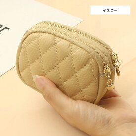 【お買い物マラソン限定30%OFF】コインケース 小銭入れ 小物入れ ポーチ カードケース キーケース レディース 本革 ミニ財布 サイフ カード入れ ミニサイフ 二層式 多機能 レザー 高見え おしゃれ 大人 かわいい キーリング ウォレット 上質 プレゼント