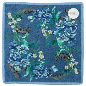 正規品【フェイラー FEILER】　ハンカチタオル（M)　エーデルブラウ　ライトブルー【楽ギフ_包装選択】【楽ギフ_メッセ入力】プレゼント　女性　誕生日　クリスマス　母の日