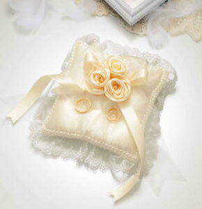 【手作りキット】バラのスウィートリングピロー【リングピロー 結婚式 ブライダル ウェディング ウエディング バラ シャンパンゴールド】 【パナミ手芸メーカー直販 タカギ繊