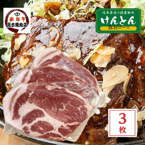 豚肉 肩ロース ステーキ 200g × 3枚 岐阜県 【送料無料】 けんとん豚 トンテキ 国産 豚肉 29日 肉の日 豚 ぶた ロース 厚切り ステーキ