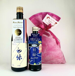 【 金賞受賞蔵 】【 母の日 】 純米大吟醸 & スパークリング送料無料 初緑 日本酒セット プレゼント ギフト 贈り物 贈答用 お酒