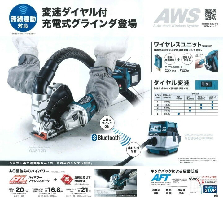 楽天市場】マキタ(makita) GA512DZ 充電式ディスクグラインダー 本体 