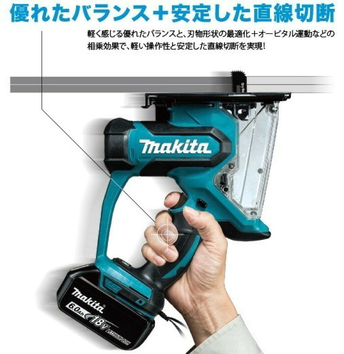 楽天市場】マキタ(makita) SD180DRGX 充電式ボードカッター 18V 6.0Ah 