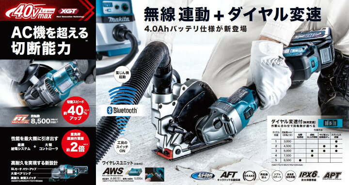 楽天市場】マキタ(makita) GA020GRMX パドルスイッチ 125mm充電式 