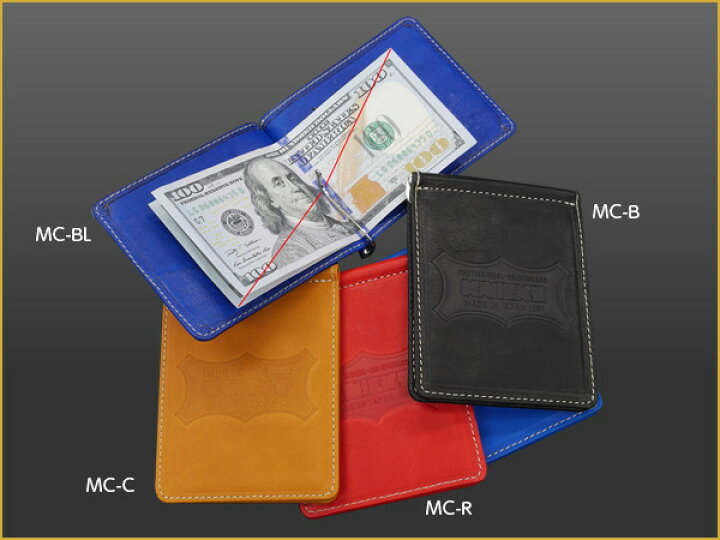 楽天市場】ニックス(KNICKS) グローブ革仕様 マネークリップ MC-C 