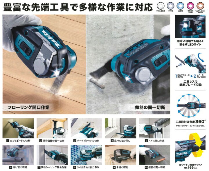 楽天市場】マキタ(makita) TM001GRDX 充電式マルチツール 40V 本体+ 