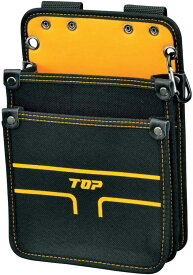 TOP工業(トップ工業) TPK201 建築用スリム腰袋 2段タイプ カラビナ・セーフティコード用穴付 TPK-201 Tcarryシリーズ 腰袋