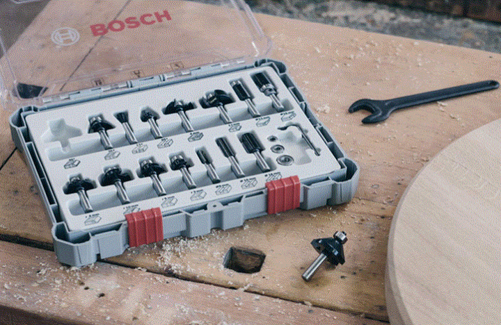 スノーブルー ボッシュ(BOSCH) ルーター・トリマービットセット(15種