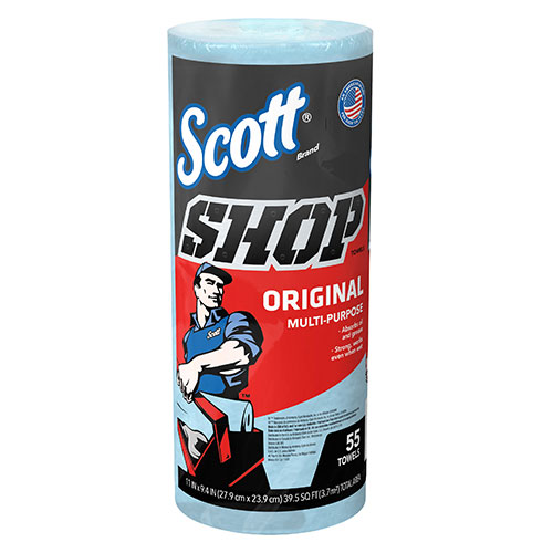 SCOTT 買収 スコット ショップタオル ブルーロール 65900 96％以上節約 55ﾏｲ 0054000751301