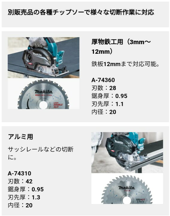 makita マキタ CS003G チップソー 40V 本体のみ 中古品【ハンズ 