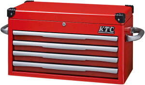 【法人送料無料】京都機械工具(KTC) ツールチェスト 4段4引出し レッド EKR-1004R 直送品 代引不可