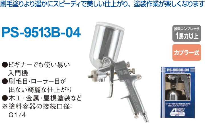 楽天市場】アネスト岩田C AIRREX スプレーガン 重力式 初心者向き PS 