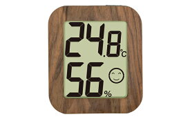 シンワ測定 デジタル温湿度計 環境チェッカー 木製 ダークブラウン 73235