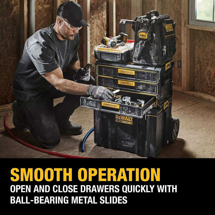 楽天市場】デウォルト(DEWALT) タフシステム2.0 3段チェスト 工具箱 