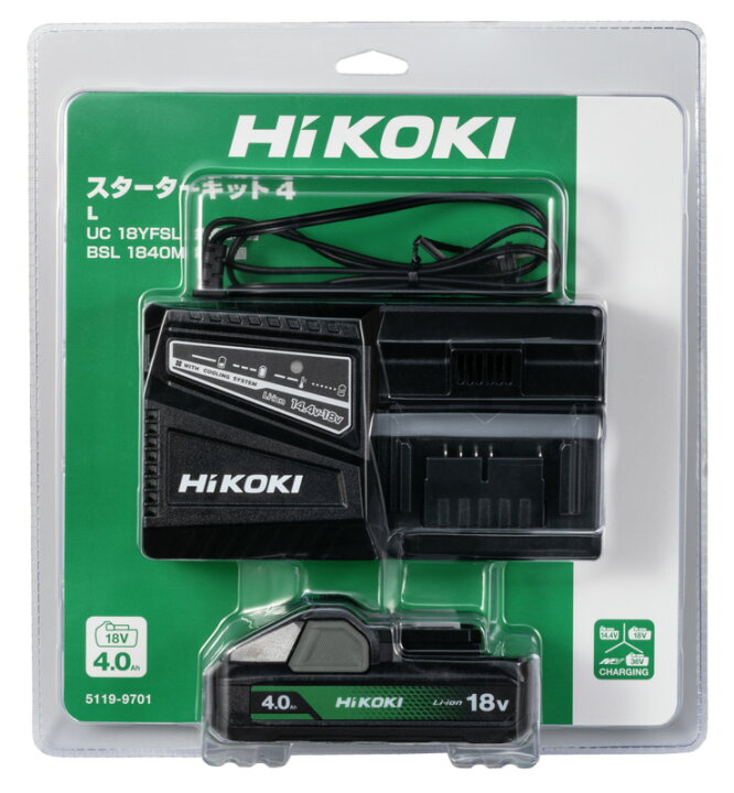 楽天市場】HiKOKI(ハイコーキ) スターターキット4 UC18YFSL(L 