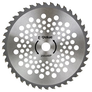 E-Value(藤原産業) 軽量タイプ 草刈り機用 チップソー 1枚 ETT-255mm×40P×1P