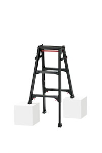 長谷川工業 BLACK LABEL 伸縮式はしご兼用脚立(ワンタッチバー付) RYZB-09 (0.72-1.03m) 10136 3段