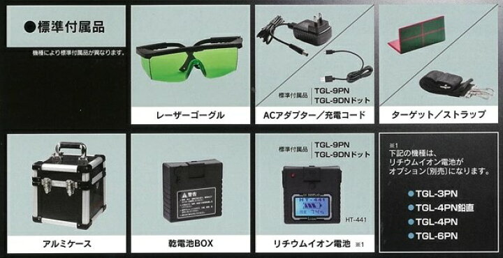 楽天市場】高儀 HUT TGL-6PN グリーンレーザーフルライン墨出し器 