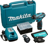 マキタ(makita) 10.8V 充電式ドライバドリル DF030DWX バッテリー2本・充電器・ケース付 LEDライト 軽量…
