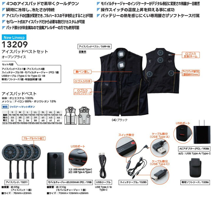 楽天市場】桑和 G.G. SOWA 13209 ICE-PAD アイスパッド付き ベスト S 