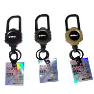 Boltex パワーマグネットリール B-PMR 強力磁石1kg保持力 高耐久リール700mm カラビナ付き ブラック/オリ…