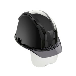 タジマ(TJMデザイン) セフメット ブラック スモーク シールド付 HSBKCSSB セフで装着 マークや文字、ラインを隠さない! 衝撃吸収構造 墜落時保護対応モデル