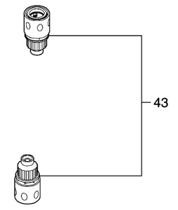 マキタ(makita) 部品 MHW180D用 LX00000057 ホースエンドコネクタ8mm 図番43