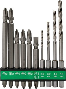 HiKOKI(�n�C�R�[�L) �r�b�g�Z�b�g 10�{ 0040-1000 �Z�p��6.35mm �C���p�N�g�h���C�o�[/�h���C�o�[�h�����p �h����2-5mm���� ����