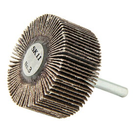 SK11 フラップホイル No.3 50X25X6/#60 軸径6mm 粒度60 最高回転数20000rpm 電気ドリル エアーグラインダー用 金属 木工の研磨 サビ落とし 塗装はがしに