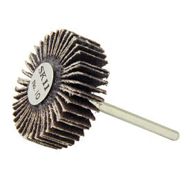 SK11 フラップホイル No.10 30X10X3/#100 軸径3mm 粒度100 電気ドリル エアーグラインダー用 金属研磨 サビ落とし 塗装はがし 木工研磨に