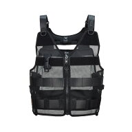 タジマ セフベスト L SFVELBK 黒 胸囲112〜140cm 3段セフベルト 高耐久メッシュ 工具収納