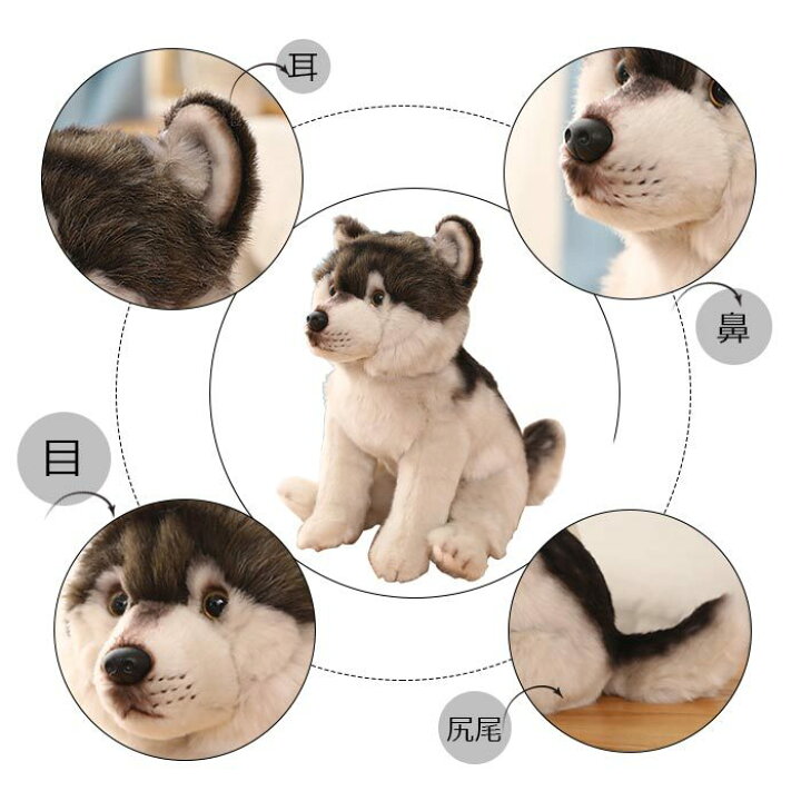 楽天市場 犬 ぬいぐるみ リアル オオカミ グッズ 犬雑貨 犬のぬいぐるみ おもちゃ ギフト お祝い 誕生日 プレゼント クリスマス 七五三 小学生 可愛い 通販 貴子楽天市場店