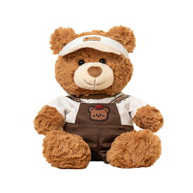 テディベア ぬいぐるみ Teddy Bear 熊 帽子 Tシャツ オーバーオール 洋服 誕生日プレゼント 誕生日 クリスマス 出産祝い お祝い 出産御祝 出産 祝い ベージュ ブラウン 28cm