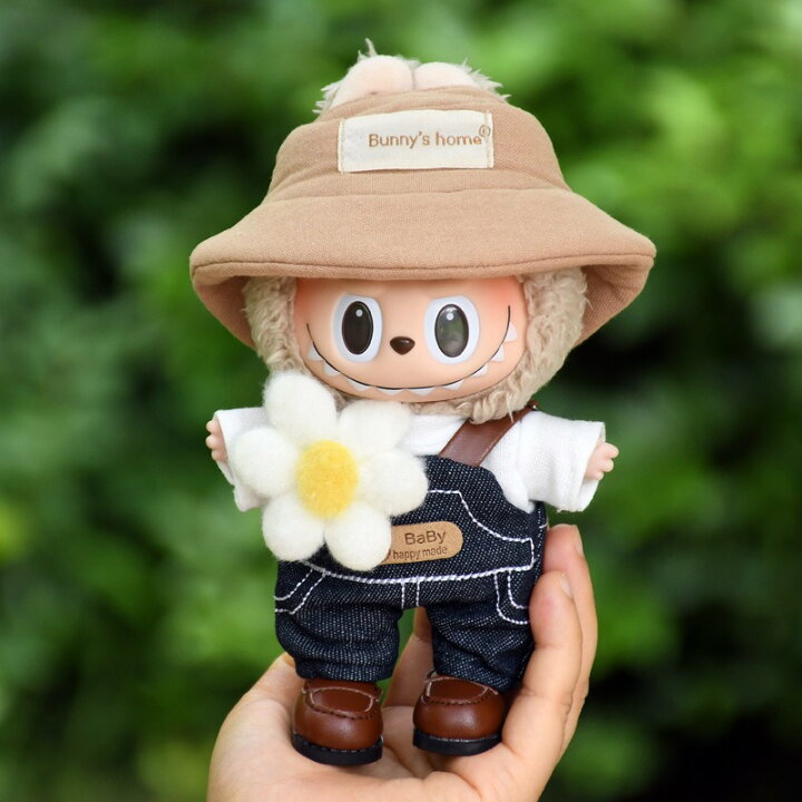 楽天市場】labubu キーホルダー ぬいぐるみ 服 15cm 座る ラブブの 