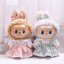 labubu ぬいぐるみ 服 38cm ラブブのぬいぐるみ 適用 着せ替え コスチューム 洋服 衣装 リボン シャツ 吊りスカート3点セット 衣装 着せ替えぬいぐるみ服 かわいい ぬいぐるみ用 コスプレ 人形 ギフト プレゼント ハンドメイド 入園 入学 出産 ぬい服
