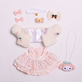 38cmぬいぐるみ用 コスチューム 着せ替え 服 ぬい服 ドール服 洋服 衣装 リボン スカート バッグ 7点セット 着せ替えぬいぐるみ服 かわいい ぬいぐるみ用 コスプレ 人形 ギフト プレゼント ハンドメイド 入園 入学 出産 ぬい服