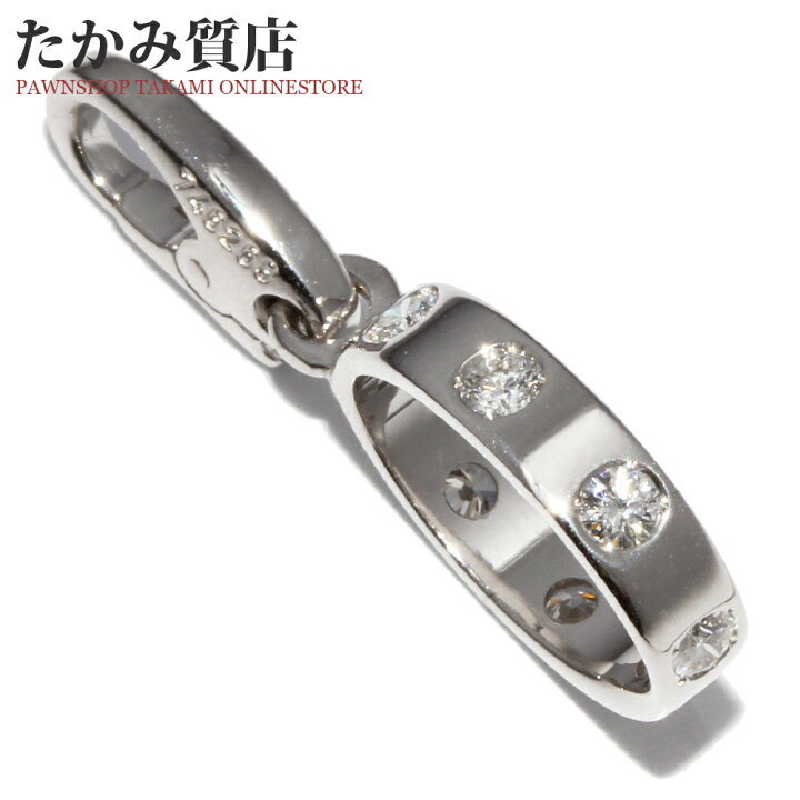 楽天市場】カルティエ ペンダントトップ チャーム K18WG ダイヤ7P  