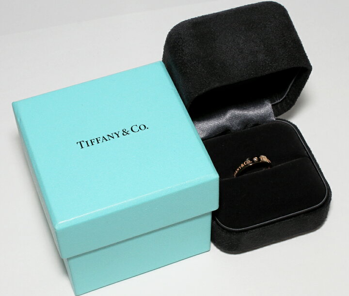 楽天市場】ティファニー 指輪 K18PG ダイヤ3P フラットバンドリング 幅  