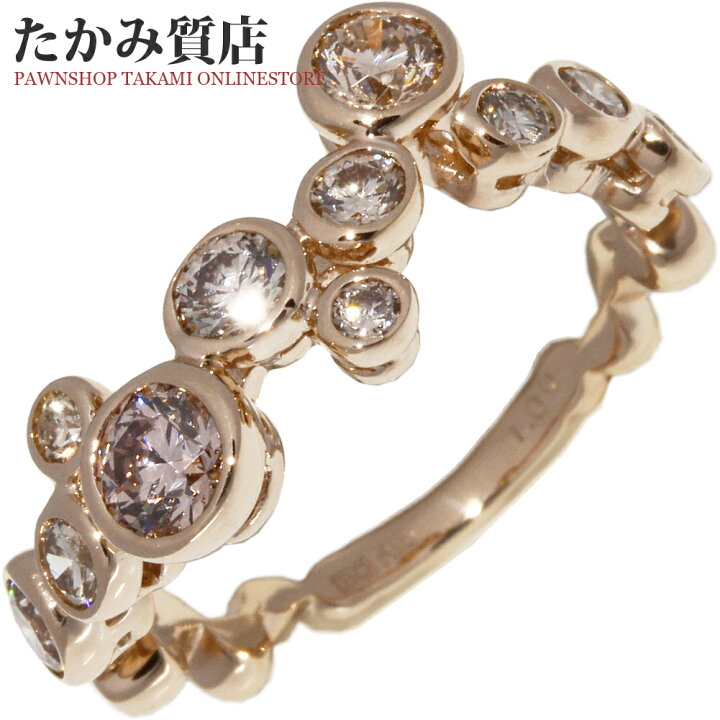 楽天市場】カシケイ 指輪 K18BG ブラウンダイヤ1.00ct ベゼルリング 10 
