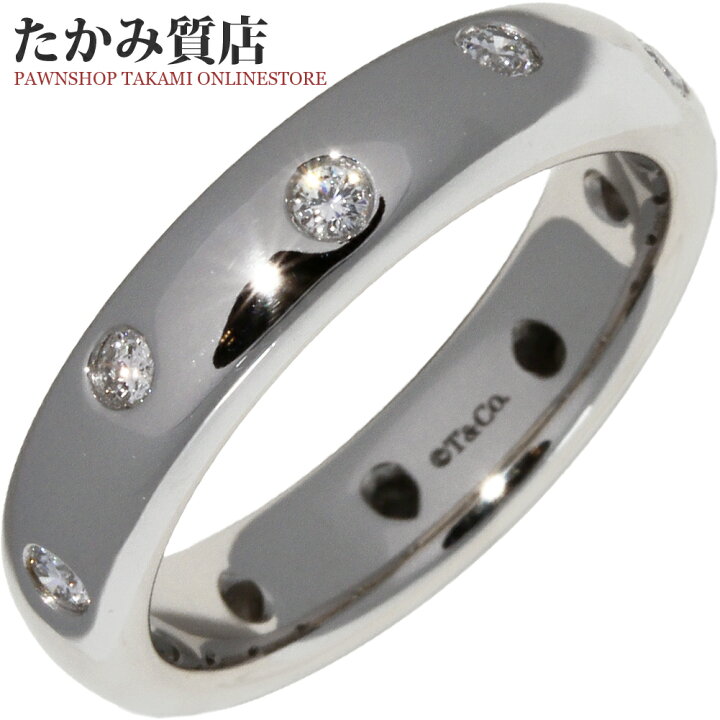 楽天市場】ティファニー 指輪 Pt950 ダイヤ10P(0.22ct) ドッツバンド  