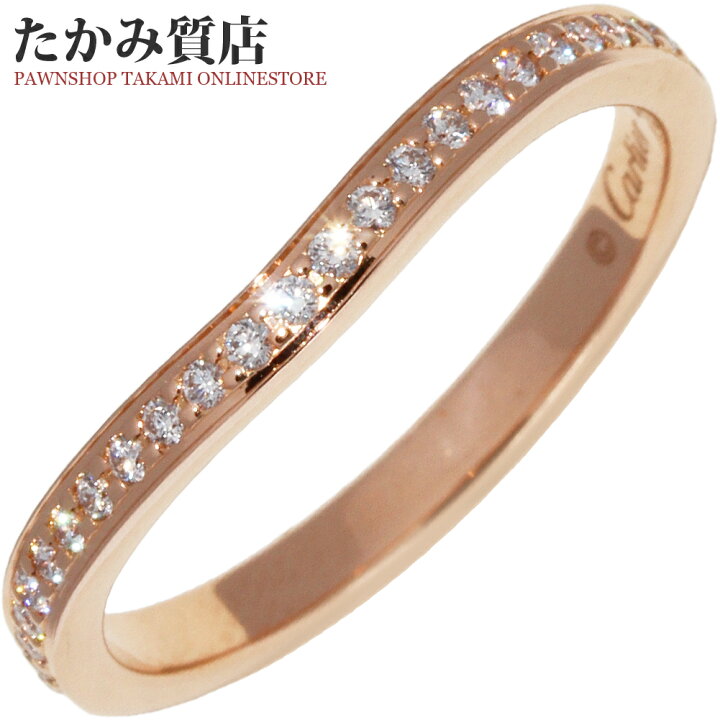 楽天市場】カルティエ 指輪 K18PG ダイヤ26P(0.09ct) バレリーナカーブ 