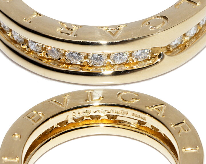 楽天市場】ブルガリ 指輪 K18YG ダイヤ B.zero1 ビーゼロワンリング XS  