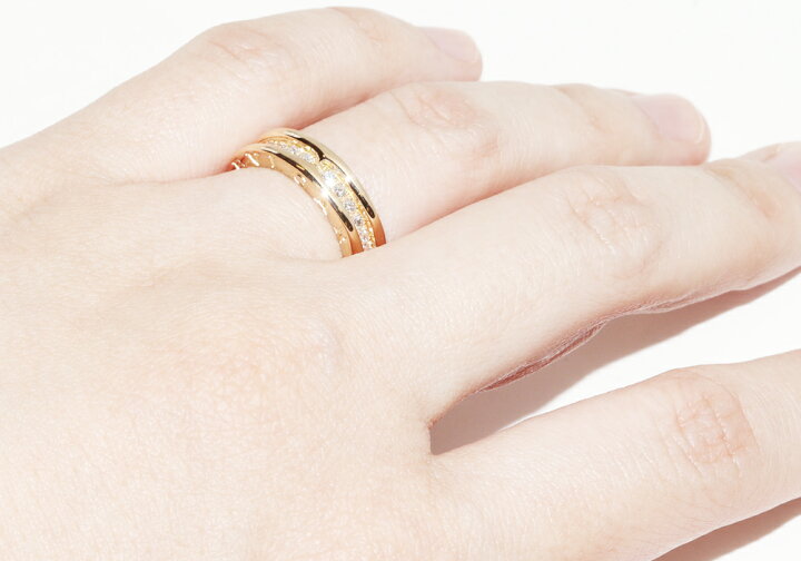 楽天市場】ブルガリ 指輪 K18YG ダイヤ B.zero1 ビーゼロワンリング XS  