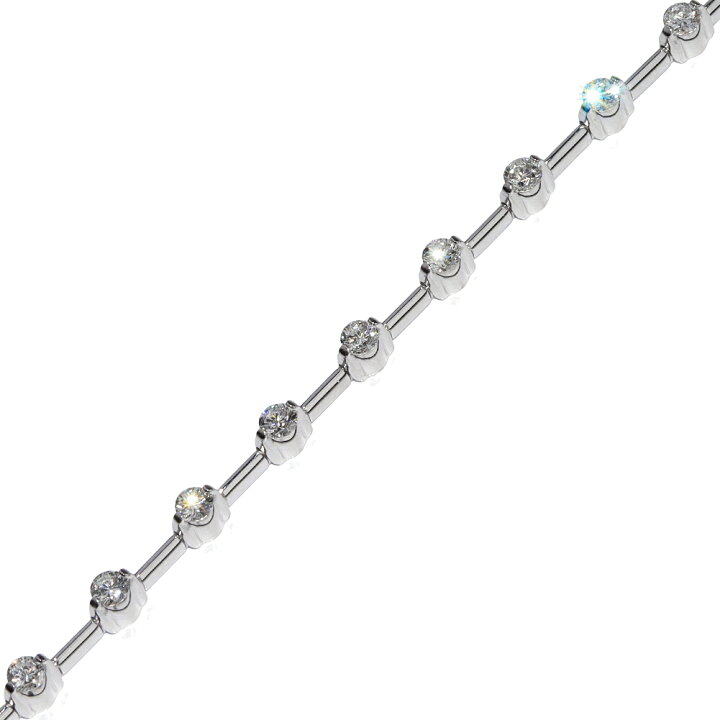 楽天市場】デビアス ブレスレット K18WG ダイヤ1.25ct LINE  